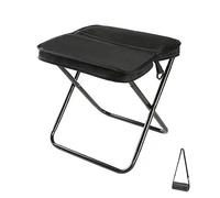 KJIVER-YKA Sgabello pieghevole, portatile, pieghevole, con borsa per il trasporto, leggero, mini, facile da trasportare, sedia da esterno per viaggi (nero, S)