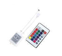 KJJFIPCXP 1 Controller LED RGB a 24 Tasti DC12V con Telecomando a infrarossi Adatto for Strisce Luminose LED RGB SMD 3528 2835 5050