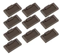 KJJFIPCXP 10 Pezzi Pomelli for Mobili in Ottone Spazzolato Manopole Nascoste for Cassetti Pomelli Scuri retrò Cinesi con Viti Facile Installazione for Comò da Cucina Armadio TV(Gris)