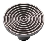 KJJFIPCXP 10 Pezzi Pomelli for Mobili Maniglie in Ottone Dorato Pomelli Rotondi Moderni for Cassetti Hardware Solido con Viti for Porta di Armadio, Cassetto, Comò, Bagno(Grey Nickel)