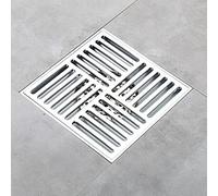 KJJFIPCXP 15 x 15 Quadrati for Bagno Doccia, Scarico a Pavimento, sifone, griglia di Scarico, in Ottone Cromato(D)