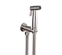 KJJFIPCXP Kit Doccia Spazzolato Set di valvole for rubinetti for WC in Acciaio Inossidabile con spruzzatore Manuale e soffione Doccia