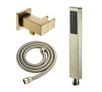 KJJFIPCXP Kit soffione Doccia Portatile, soffioni Doccia Portatili ad Alta Pressione for Bagno, Montaggio a Parete, soffione Doccia a Mano in Ottone Combinato con Supporto di Rotazione a 360°