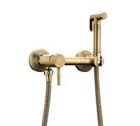 KJJFIPCXP Rubinetto for Bidet, Kit spruzzatore for Pannolini in Tessuto, spruzzatore Manuale Shattaf Attacco WC for Bagno for Animali Domestici/igiene Personale, Testa Quadrata(Round Head)