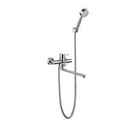 KJJFIPCXP Rubinetto for Vasca da Bagno, Miscelatore for Acqua Calda e Fredda, Rubinetto for Doccia in Acciaio Inox, Set Doccia for Bagno, valvola miscelatrice a Parete con doccetta