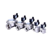 KJJFIPCXP Valvola solenoide elettrica a Membrana Pilota normalmente Chiusa in Acciaio Inossidabile da 16 kg, valvola for Acqua ad Alta Pressione 12 V 24 V 220 V(NBR-SEAL-24VDC-CLOSED)