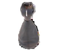 kjjukrhfs Gear Shifter Manopola Per Mini Per Cooper F54 F55 F56 F57 F60 Pomello Cambio In Pelle Sintetica 5/6 Velocità Con Copertura Antipolvere Copri Cuffia Cambio(Black 6 Speed cover)