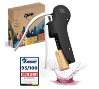 kjøk cavatappi DeLuxe automatico - cavatappi ad alette con scatola | apribottiglie per vino che apre la bottiglia con un solo gesto grazie alla doppia leva automatica, in confezione regalo