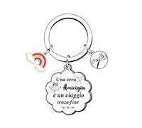 KJKJKJ Regalo Amica,Regalo Migliore Amica,Portachiavi Amicizia,Idee Regalo Amica,Regalo Sorella Amica Collega Donna Colleghe Natale,Regali Da Fare Alla Sorella/ (1-1)