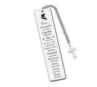 KJKJKJ Segnalibro cristiano, pagine religiose per donna e uomo, regali per comunione e confermazione, regalo di battesimo, regalo di compleanno e calendario dell'Avvento (3)