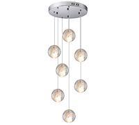 KJLARS Lampada a sospensione LED Lampadari moderna plafoniere Altezza regolabile Lampadario Adatto per soggiorno Tavolo da pranzo Scala Camera da letto Lámparas de araña (7 Lights)