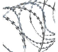 KJoBDwz Rete metallica spinata Filo spinato, filo di acciaio zincato, bobina a doppia bobina, recinzione di sicurezza for giardini esterni(70m)