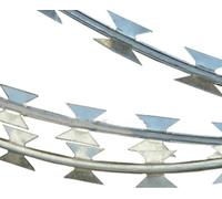 KJoBDwz Rete metallica spinata Rete metallica zincata a spina di pesce, bobina di filo spinato, adatta for recinzioni, muri, giardini, fabbriche(70m)