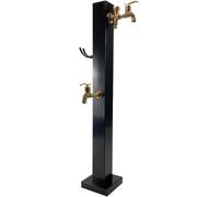 KJoBDwz Rubinetto a colonna indipendente Colonna d'acqua da giardino verticale indipendente for esterni con rubinetto in rame, supporto for tubo quadrato e idrante erogatore a pavimento(Black a)