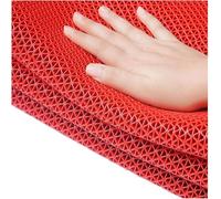 KJoBDwz Tappetino di drenaggio antiscivolo, spessore 5 mm, in PVC, per piscina, interni ed esterni, per ambienti umidi, 90 x 500 cm, colore: rosso