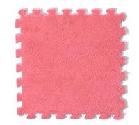 KJoBDwz Tappeto ad incastro in schiuma di peluche, tappetino quadrato ad incastro per gattonare, tappetino quadrato ad incastro per puzzle, tappeto antiscivolo, decorazione per la casa (rosa scuro, 16