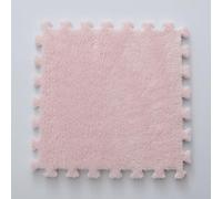 KJoBDwz Tappeto quadrato a incastro in schiuma di peluche, lavabile, fai da te, quadrato, antiscivolo, per patchwork, tappeto da arrampicata (rosa chiaro, 20 pezzi)