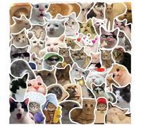 KJoet 100Pcs Adesivi Divertenti per Gatti, Adesivi a Forma di Gatto, Stickers Animali, per Amanti dei Gatti, Bambini, Adulti, Fai da Te, Laptop, Skateboard, Bicicletta