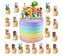 KJoet 25Pcs Guys Cake Topper Guys Cupcake Toppers Compleanno Guys Feste Decorazioni Torta Ragazzo Gioco Tema Compleanno Feste di Decorazioni