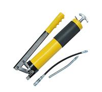 KJOET Pistola per ingrassaggio manuale a leva resistente Pistola per grasso manuale Heavy Duty Pompa singola pressione 10000 PSI 25,4 cm Tubo flessibile Riparazione Lubrificazione Strumento