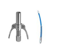 KJOET Pistola per ingrassaggio manuale con leva resistente accoppiatore 10000 PSI NPTI/8 ugello grasso ad alta pressione accessori pompa olio (colore: con tubo)