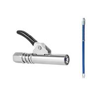 KJOET Pistola per ingrassaggio manuale con leva resistente mini accoppiatore manuale pompa per grasso testa 10000 psi siringa ugello di lubrificazione strumento di riempimento olio grasso iniettore