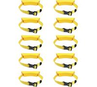 KjoiDWz Gas Cylinder Holder Wall-Mounted Bracket, Portable Oxygen Tank Storage Rack with Screws & Safety Strap(Yellow,10pack)