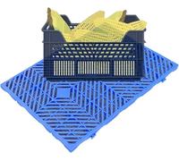 KjoiDWz Pallet in Plastica Pallet da Pavimento a Prova di umidità for Lo stoccaggio in Cantina for Garage, supermercati, Magazzini, Facili da impilare, 10 Confezioni per Aperto Garage Cucine