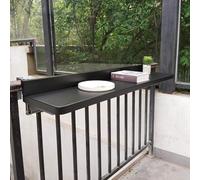 KjoiDWz Tavolo da bar pieghevole for la casa, tavolo multifunzionale for il tempo libero, tavolino da balcone for ringhiera, tavolo sospeso pieghevole(Black,120 * 28cm/47.2 * 11in)