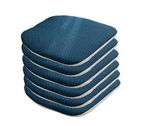 KJOLWHCQ Cuscini for sedie da pranzo a forma di U, cuscinetti antiscivolo, schienale in gomma for cucina, buona permeabilità all'aria for tutte le stagioni(Royal Blue,6 Pack)