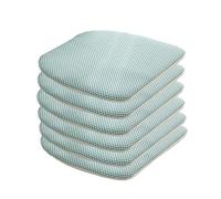 KJOLWHCQ Cuscini for sedie da pranzo a forma di U, cuscinetti antiscivolo, schienale in gomma for cucina, buona permeabilità all'aria for tutte le stagioni(Light Green,6 Pack)