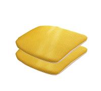 KJOLWHCQ Cuscini for sedie da pranzo a forma di U, cuscinetti antiscivolo, schienale in gomma for cucina, buona permeabilità all'aria for tutte le stagioni(Yellow,2 Pack)