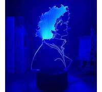 KJsdaADSA 3D Animation Illusion Night Lightlamp Cowboy Bebop Spike Spiegel Led per Kid Room Deco Regalo di compleanno Manga Cowboy Bebop Lamp Spike Spiege l-Remote Control