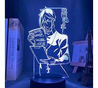 KJsdaADSA 3D Anime Black Butler Lampada Sebastian Michaelis LED Night Light Telecomando 16 colori Lampada da tavolo per bambini Decorazione della stanza dei regali