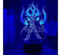 KJsdaADSA 3D Anime Illusion Night Light Gurren Lagann Kamina Figura Luce per la decorazione della camera da letto Luce Manga Regalo di compleanno Decorazione LED