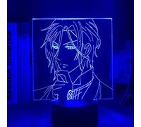 KJsdaADSA 3D Anime Lamp Illusion Acrilico Led Night ack Butler per la decorazione della camera da letto Luce notturna Regalo di compleanno ack Butler Light Sebastian Michaelis 16 colori