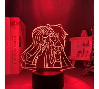 KJsdaADSA 3D Anime Lamp Night Light Hazbin Hotel Luce a led per la decorazione della stanza Manga Regalo di compleanno Arredamento camera da letto per bambini Tavolo Hazbin Hotel-16 colori