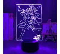 KJsdaADSA 3D Anime Lamp Night Light Illusion Light Nightlight Persona 5 Led Figure per bambini Decorazione della camera da letto Illuminazione Regalo di compleanno Room Decor