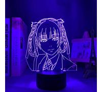KJsdaADSA 3D Night Lamp Illusion Lamp Kakegurui Compulsive Gambler Kirari Momobami LED Night Light per la camera da letto Decor Night Light Regalo di compleanno 16 colori