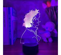KJsdaADSA Anime Illusion Lampada 3D Bebop Spike Spiegel Led Night Light per Kid Room Deco Regalo di compleanno Manga Cowboy Bebop Spike Spiegel-Telecomando