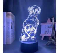 KJsdaADSA Attacco anime alle luci 3D giganti Annie Leonhardt lampada decorazione camera da letto regali per bambini attacco alla luce notturna LED gigante 16 colori
