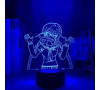 KJsdaADSA Danganronpa Toko Fukawa Lampada da notte a LED per arredamento camera da letto Regalo per bambini Danganronpa Lampada 3d in acrilico Toko Fukawa Regali 7 colori