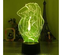 KJsdaADSA Hatsune Miku Anime 3D Night Light con telecomando 16 colori LED Lampada da tavolo Touch Light Regalo Camera da letto per bambini Decorazione della stanza