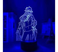 KJsdaADSA Lampada da tavolo 3D Luce notturna Anime Black Butler Grell Sutcliff 7 colori LED Acrilico Moderno Decorazione Camera da letto
