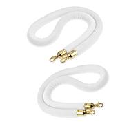 KJSHXYG Corde Bianche per Barriere di Coda con Ganci a Clip Dorati, Corde di Velluto Pesante, Corde sospese per Barriere di Controllo della Folla per Feste, Eventi/luoghi Commerciali