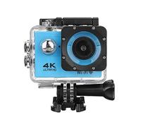 KJUEQ 4K Action Camera HD 1080P 30m Impermeabile Sport Camera 170 ° Grandangolo a infrarossi Videocamera con Schermo da 2,0 Pollici(Blauw)