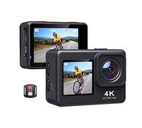 KJUEQ 60fps 4K Action Camera 16MP LCD da 2,0 Pollici EIS Zoom 4X Riprese Video 30m Impermeabile Go Sports Helmet PRO Cam(with 32G SD Card)