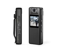 KJUEQ A22 1080P Full HD Night Vision Mini Body Camera con Schermo LCD Piccola videocamera Bike Police Cam Sports DV(with 128GB TF Card)