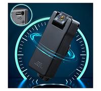 KJUEQ A50 Mini Telecamera Telecomando Obiettivo di Rotazione grandangolare da 150 Gradi 1080P Bodycam con Clip Posteriore Rotante(Only Camera)