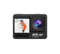 KJUEQ Action Camera 4K 60FPS Telecamere 24MP 2.0 Touch LCD 4X EIS Dual Screen Telecomando Impermeabile Webcam Videoregistratore Sportivo(Option 2,Dual Screen S9 PRO)